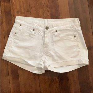 White jcrew jean shorts